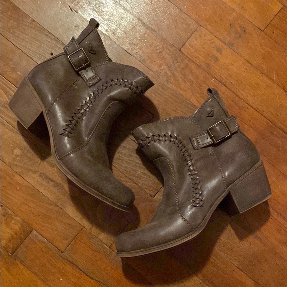 Brown Leather Ankle Boots - never worn!